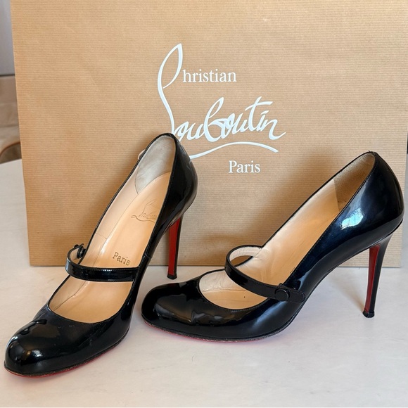 Christian Louboutin Shoes - Christian Louboutin Wallis Pumppie 85 mm Mary Jane Red Bottoms Heels size 40